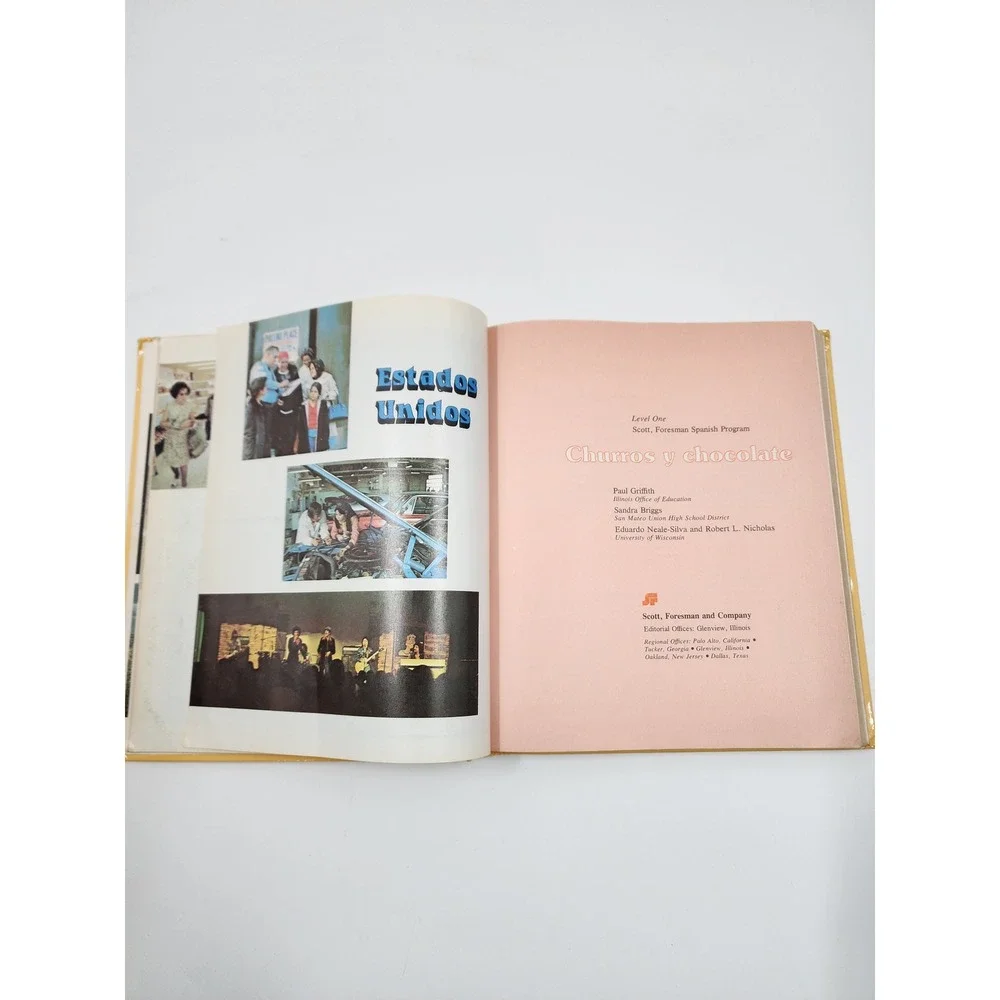 Churros y chocolate Level One Scott Foresman Spanish Program Textbook Vintage